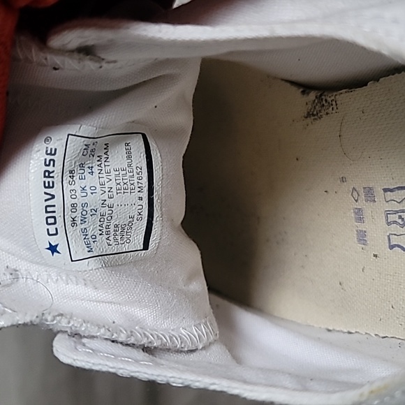 White Converse M10/W12 - Picture 7 of 7